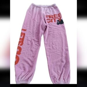Free City lets go Pink Sun Faded Size XS sweatpants Q